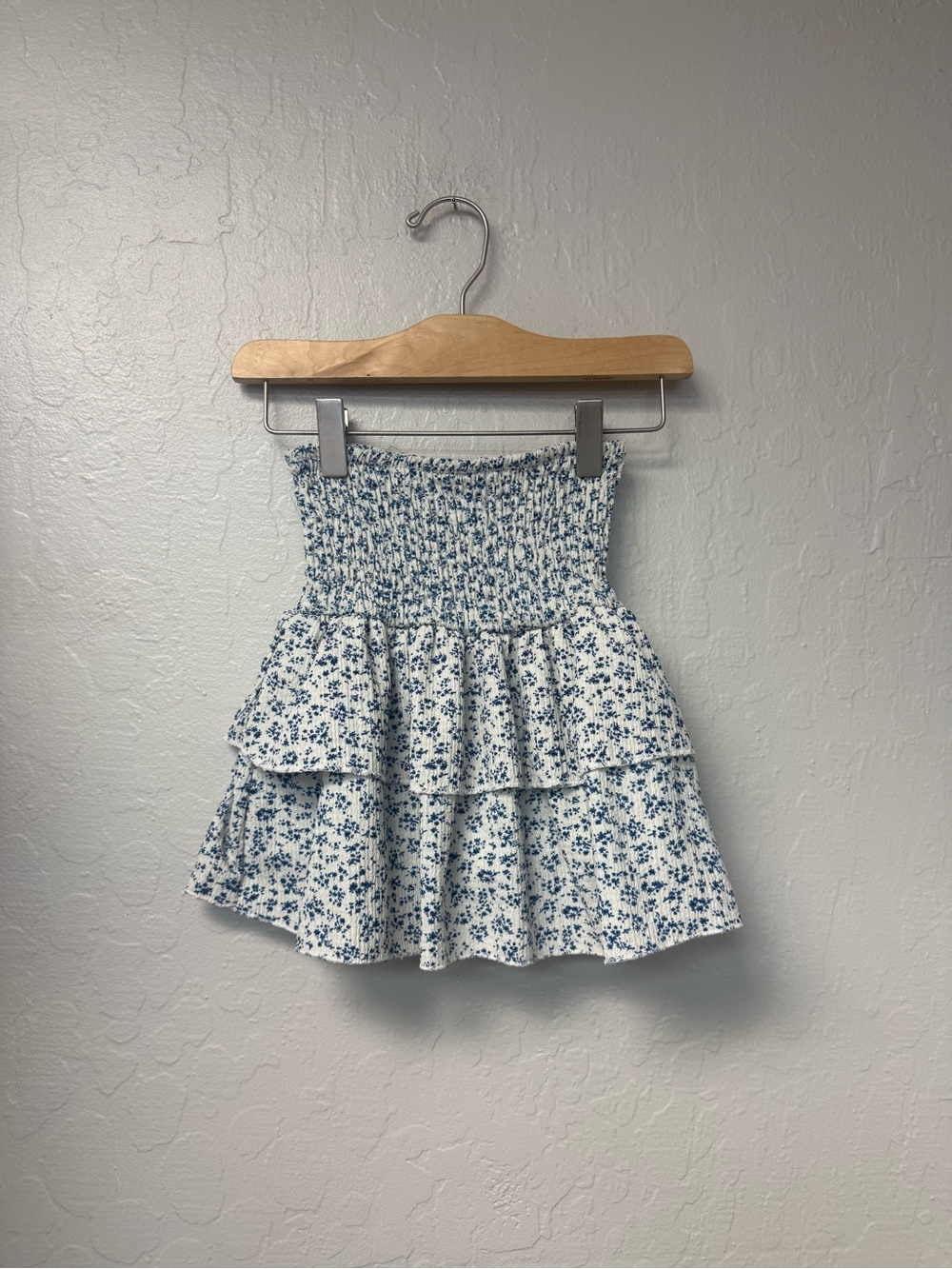 $15 ADD ON zara cream blue floral skirt skort shorts 8Y rylee + cru mini‎ boden